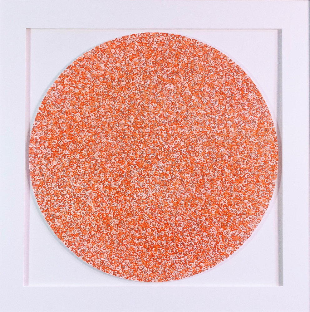 Orange&nbsp;, Acrylic on&nbsp;museum&nbsp;board